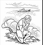 Jonah and the Whale Story Coloring Page